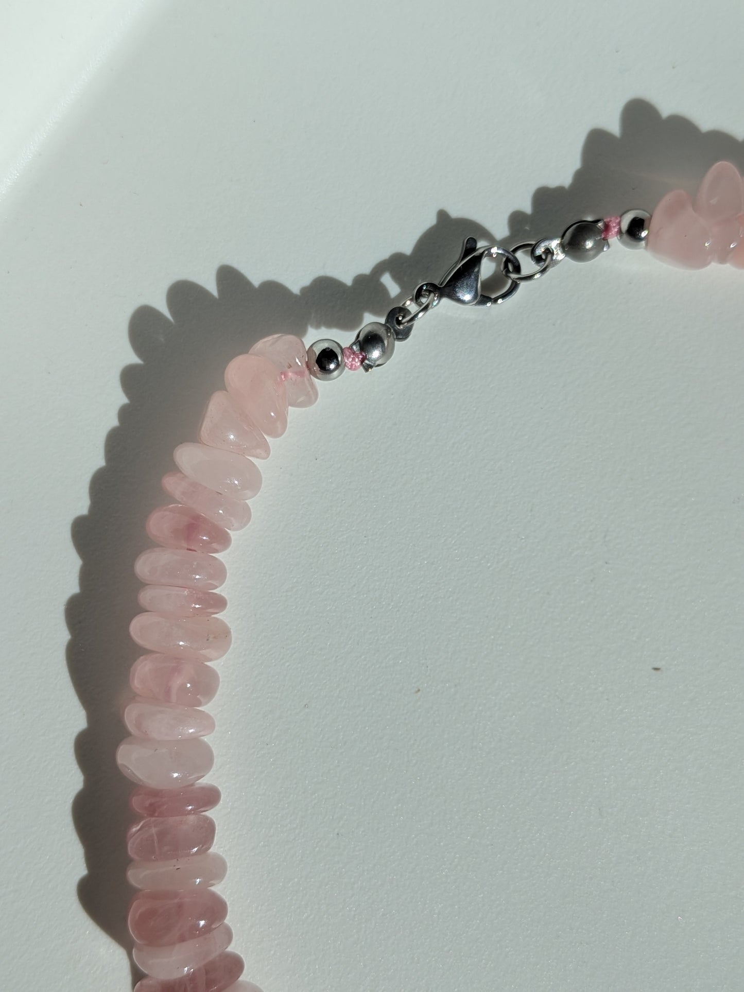 Collier en quartz rose