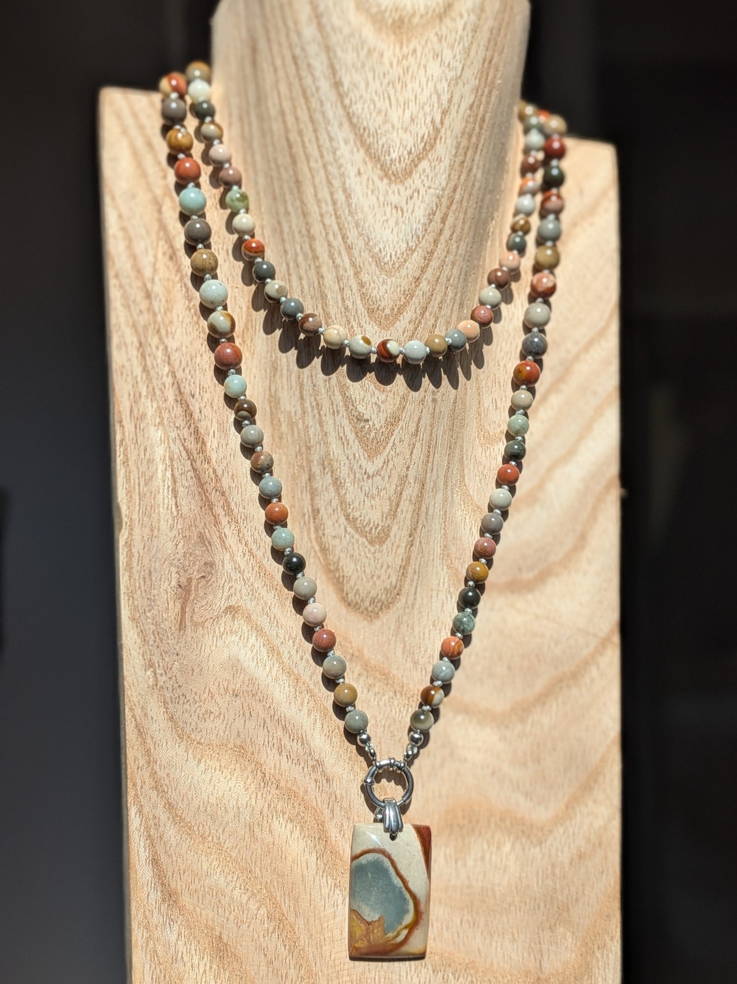 Mala jaspe polychrome
