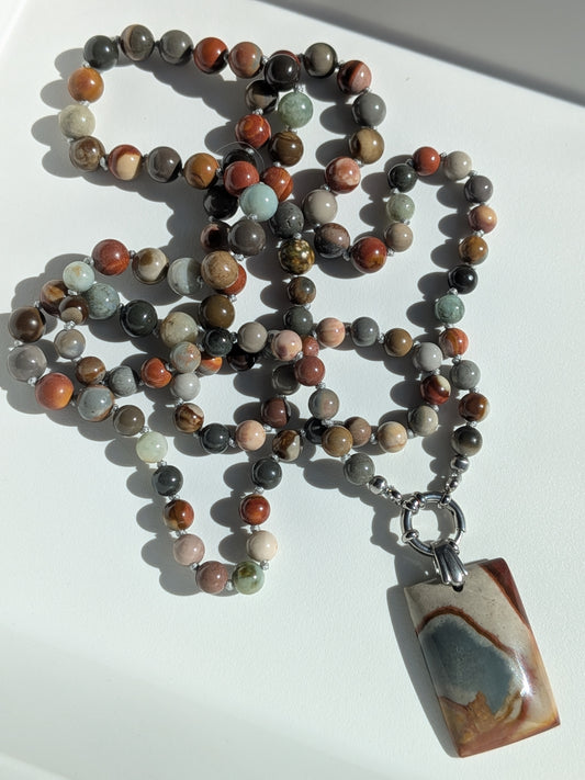 Mala jaspe polychrome