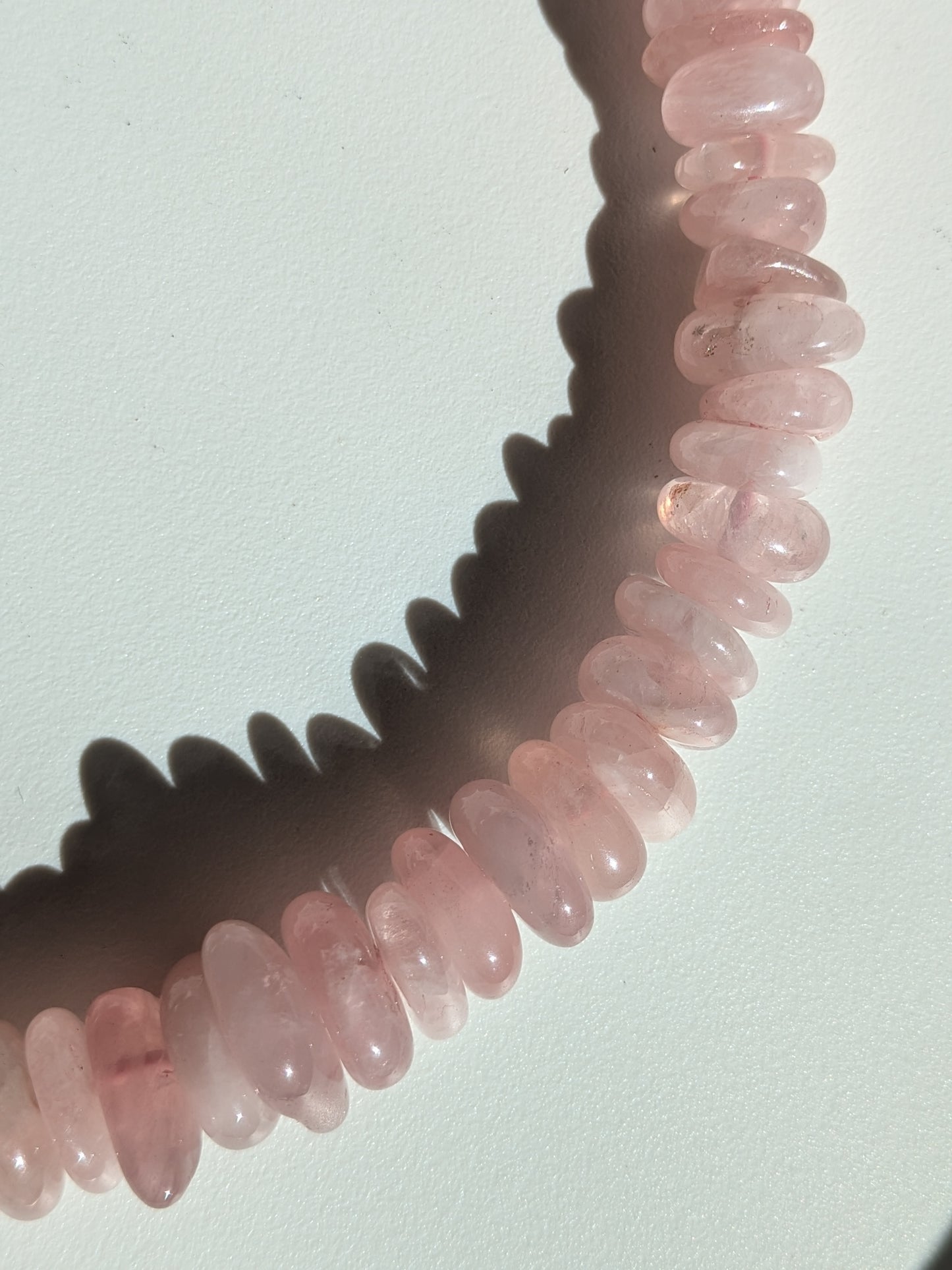 Collier en quartz rose