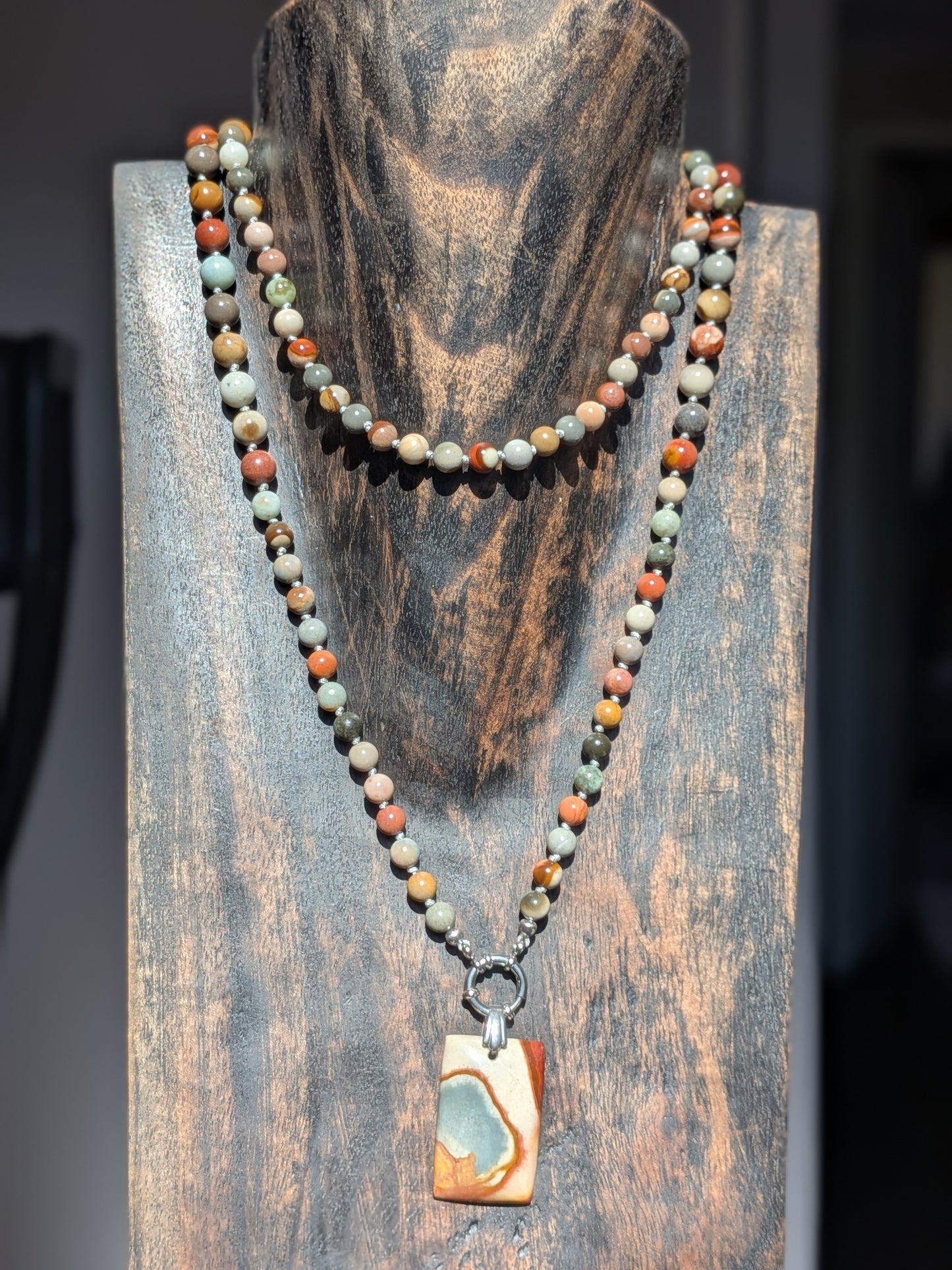 Mala jaspe polychrome